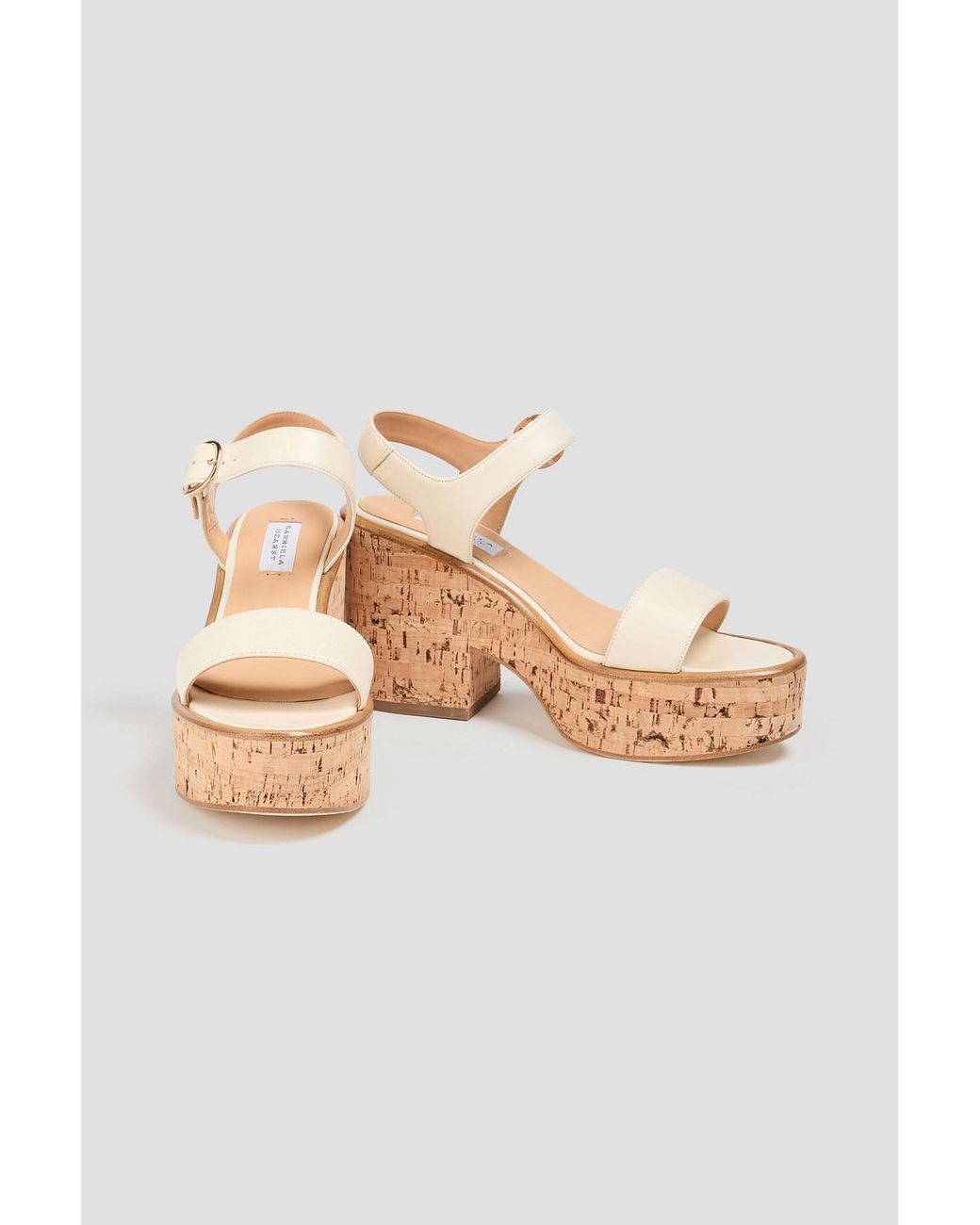 Gabriela Hearst White Sardis Leather Platform Sandals