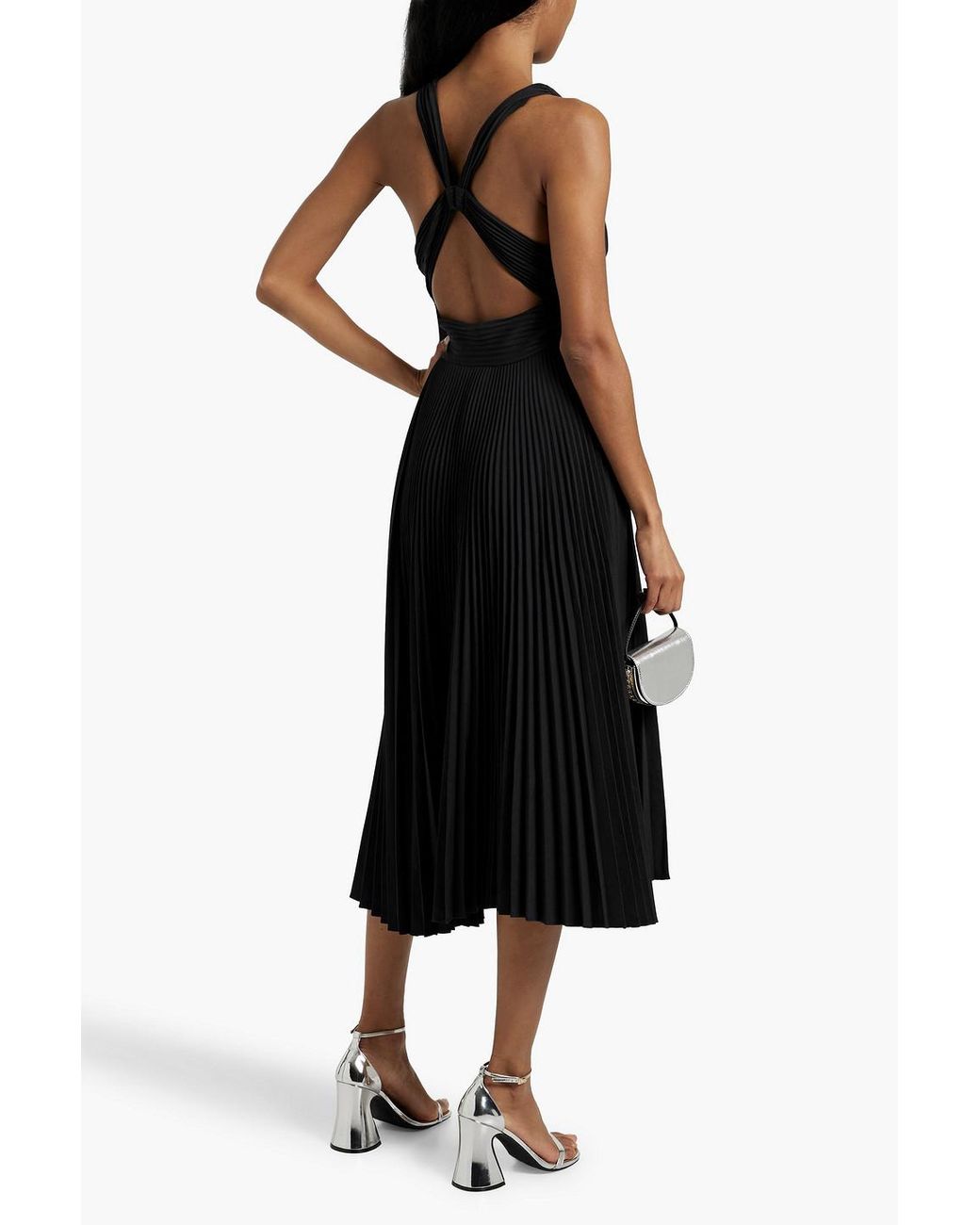 white christmas dresses A.L.C. Women's Moira Cutout Halter Dress - Black main image 1