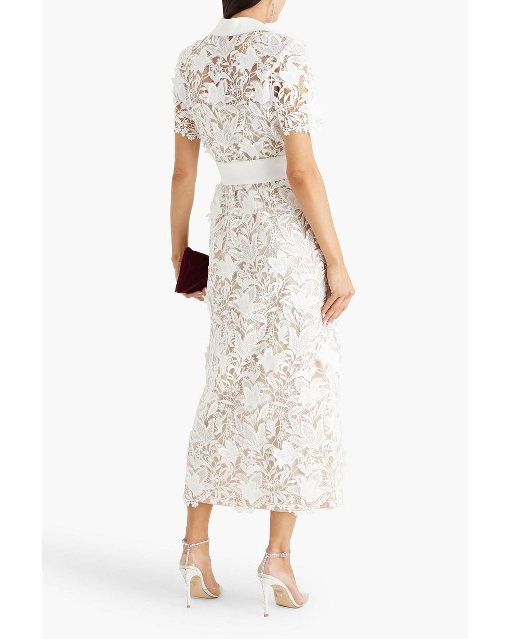 chinese dress ladies Faith Strapless Sweetheart Midi Dress by Jewel Badgley Mishcka  Badgley  Mischka