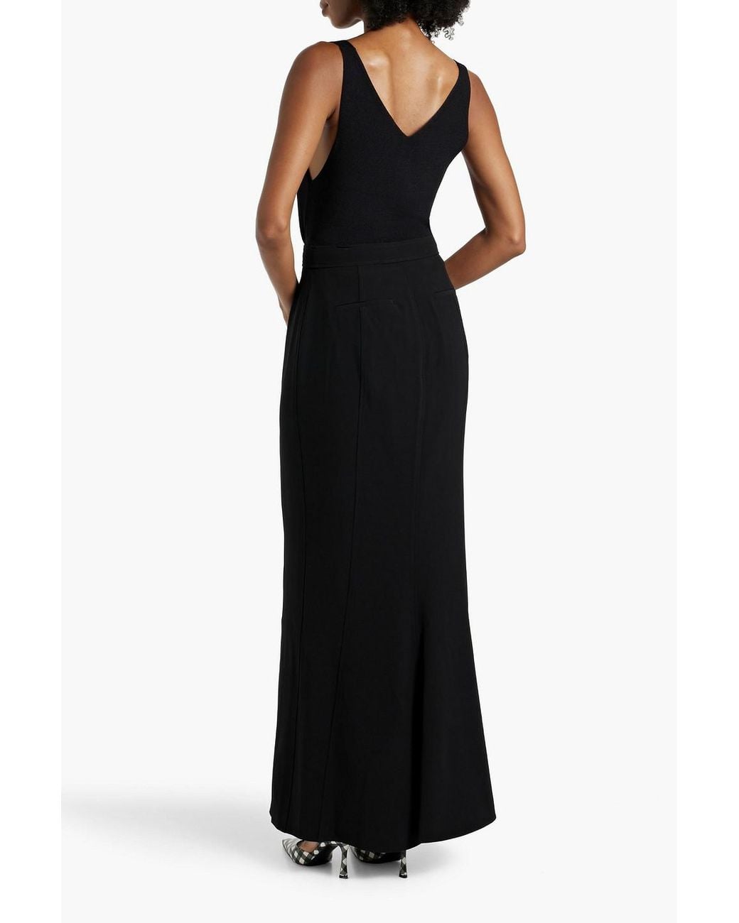 10 Crosby Derek Lam Black Raye Crepe Maxi Skirt