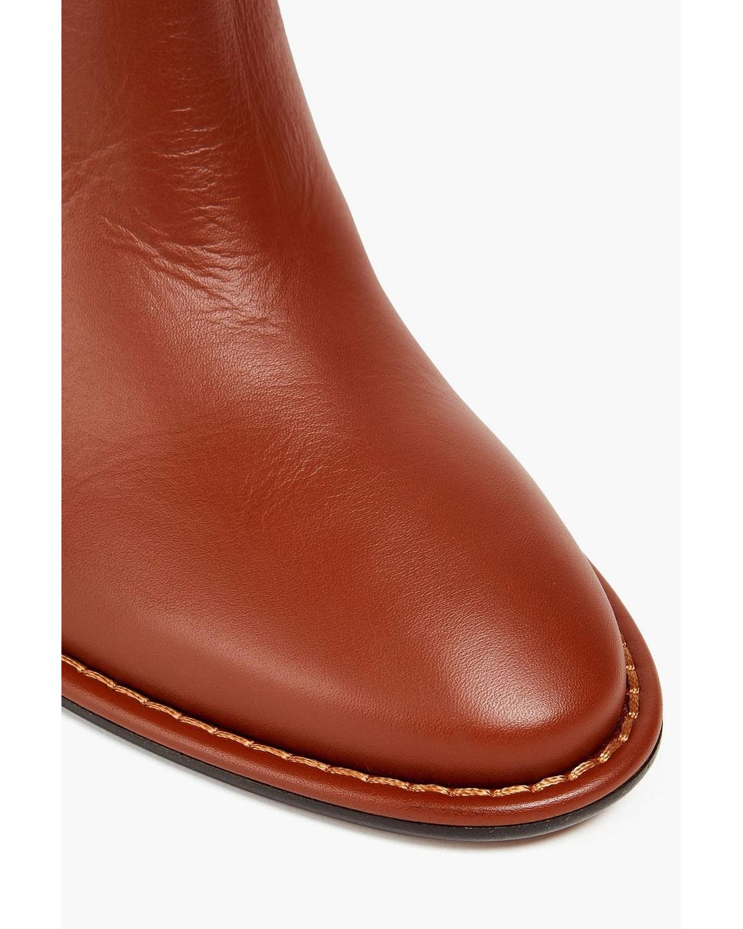 Zimmermann Brown Embellished Leather Knee Boots