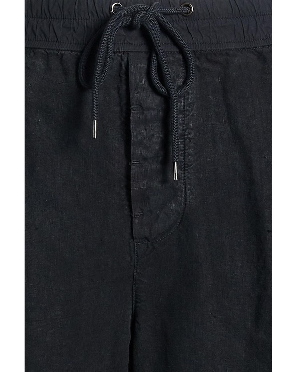 James Perse Black Linen Cargo Pants for men