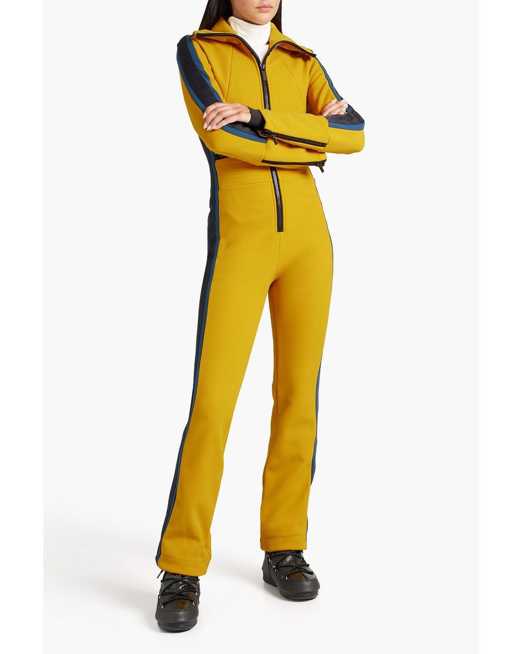 Fusalp Maria Striped Ski Suit in Yellow | Lyst