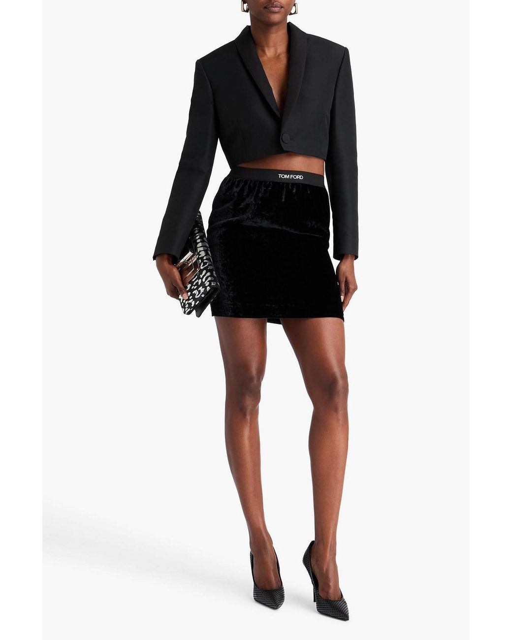 Tom Ford Black Velvet Mini Skirt