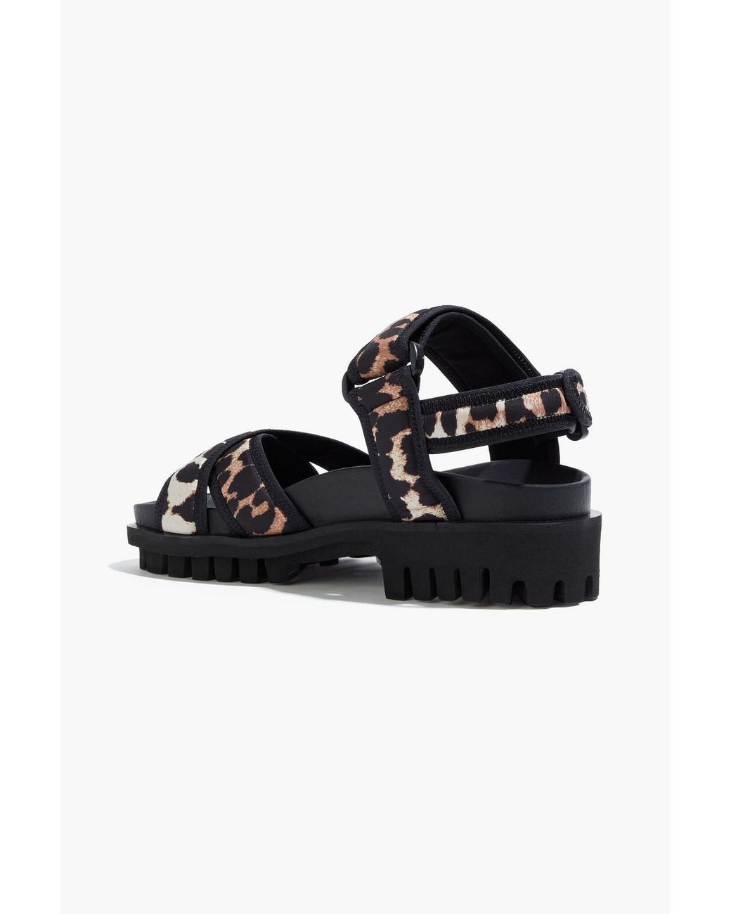 leopard velcro sandals