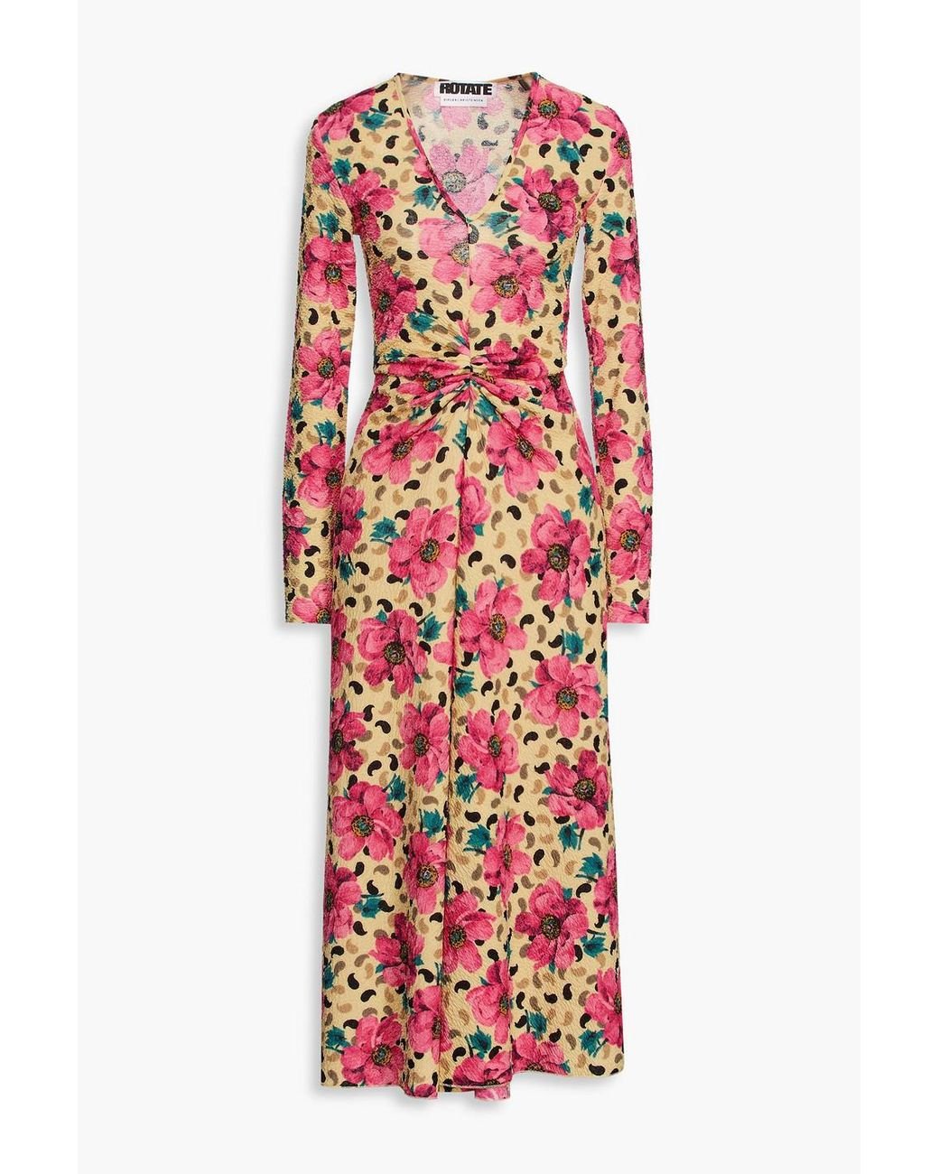 ROTATE BIRGER CHRISTENSEN Synthetic Sierra Ruched Textured Stretch