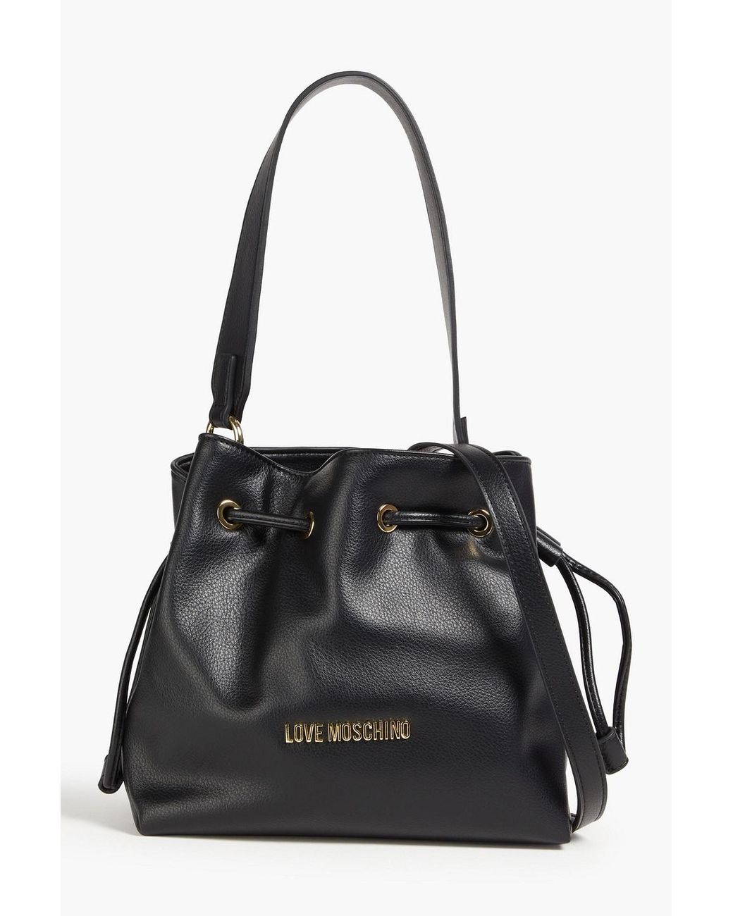 Love Moschino Faux Leather Bucket Bag in Black Lyst