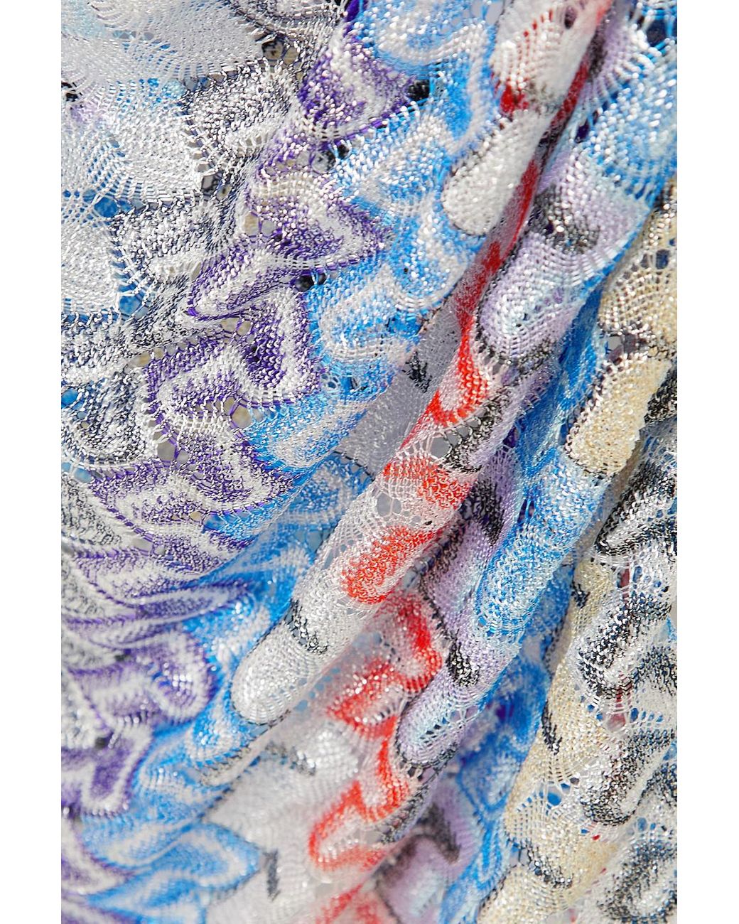 Missoni Mare One-shoulder Ruched Metallic Crochet-knit Mini Dress in Blue | Lyst Missoni Mare One-shoulder Ruched Metallic Crochet-knit Mini Dress in Blue | Lyst