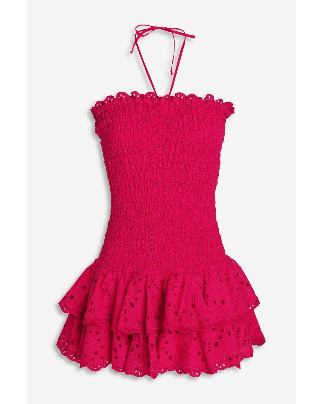 charo ruiz megan strapless cotton blend mini dress Charo Ruiz Ibiza Megan Mini Dress in Blue
