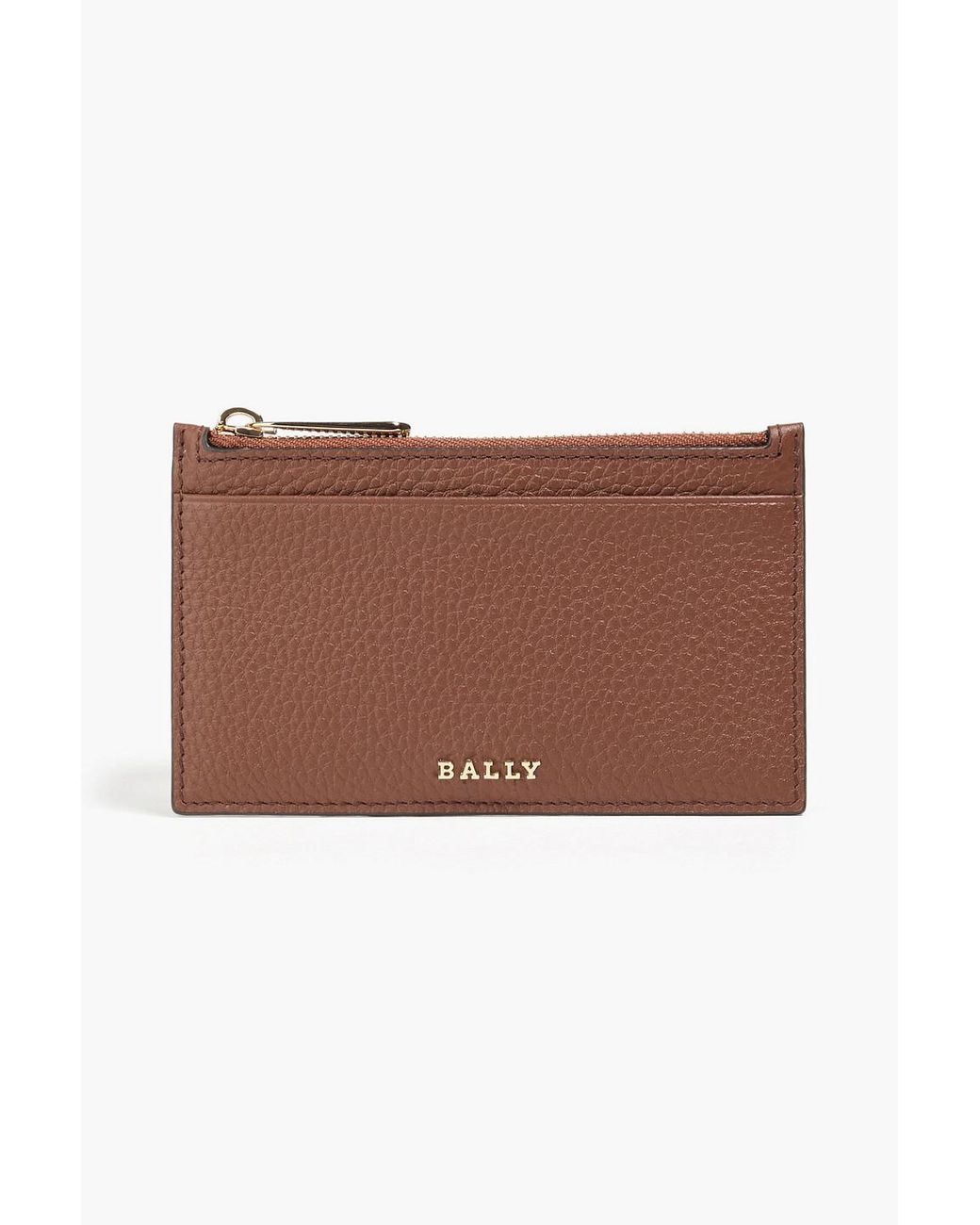 Bally Brown Pebbled-Leather Cardholder