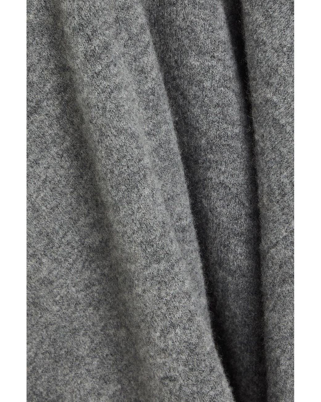 Theory Gray Mélange Merino Wool-blend Hoodie