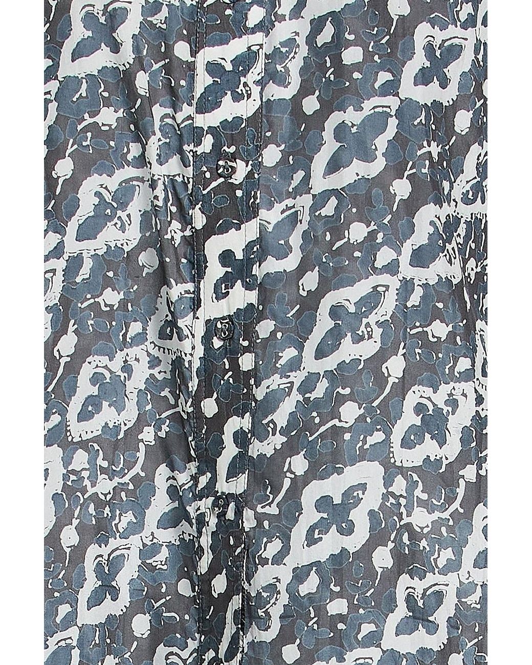 HANNAH Gray Stevie Printed Silk-chiffon Shirt