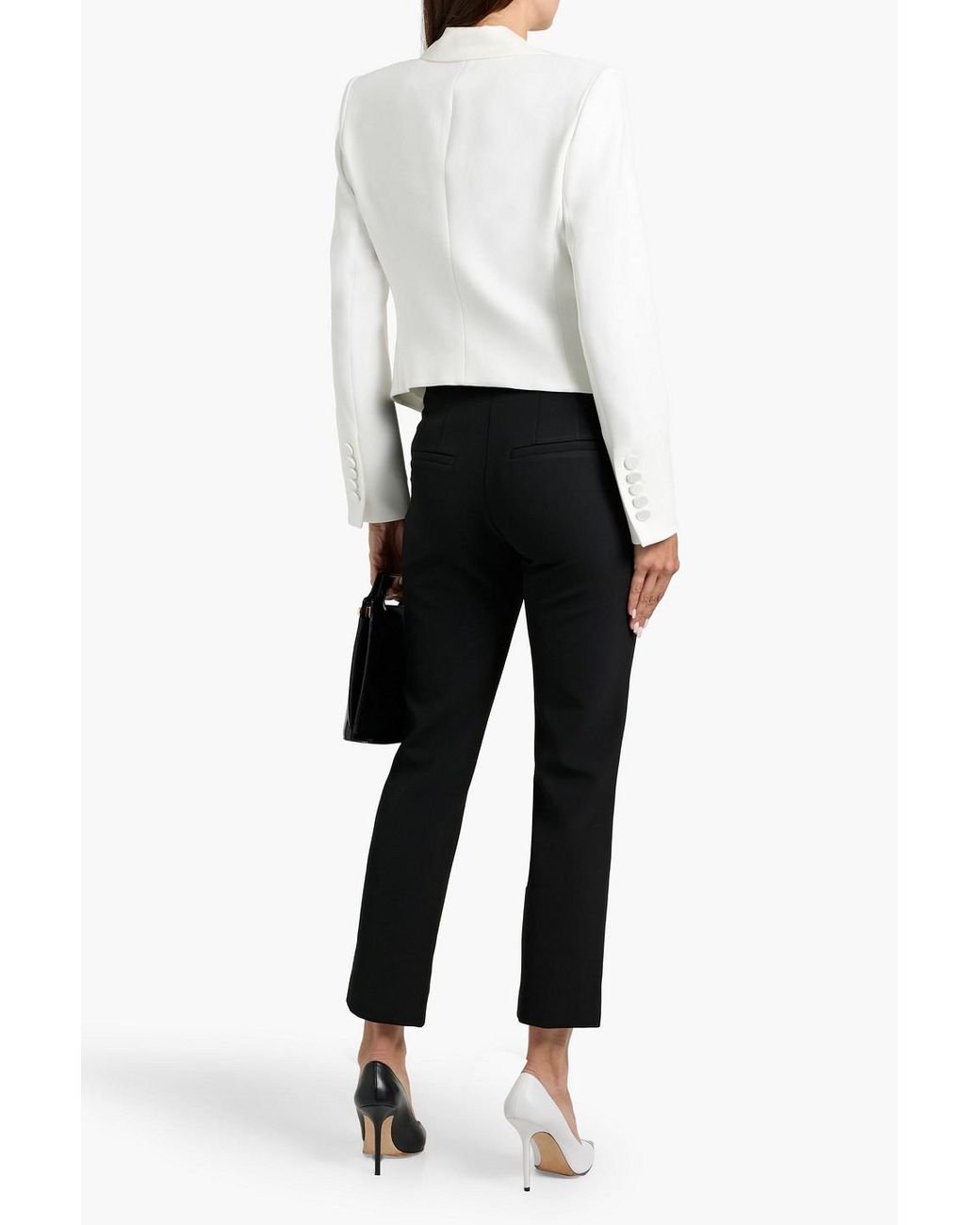 Veronica Beard Black Stila Crepe Slim-Leg Pants