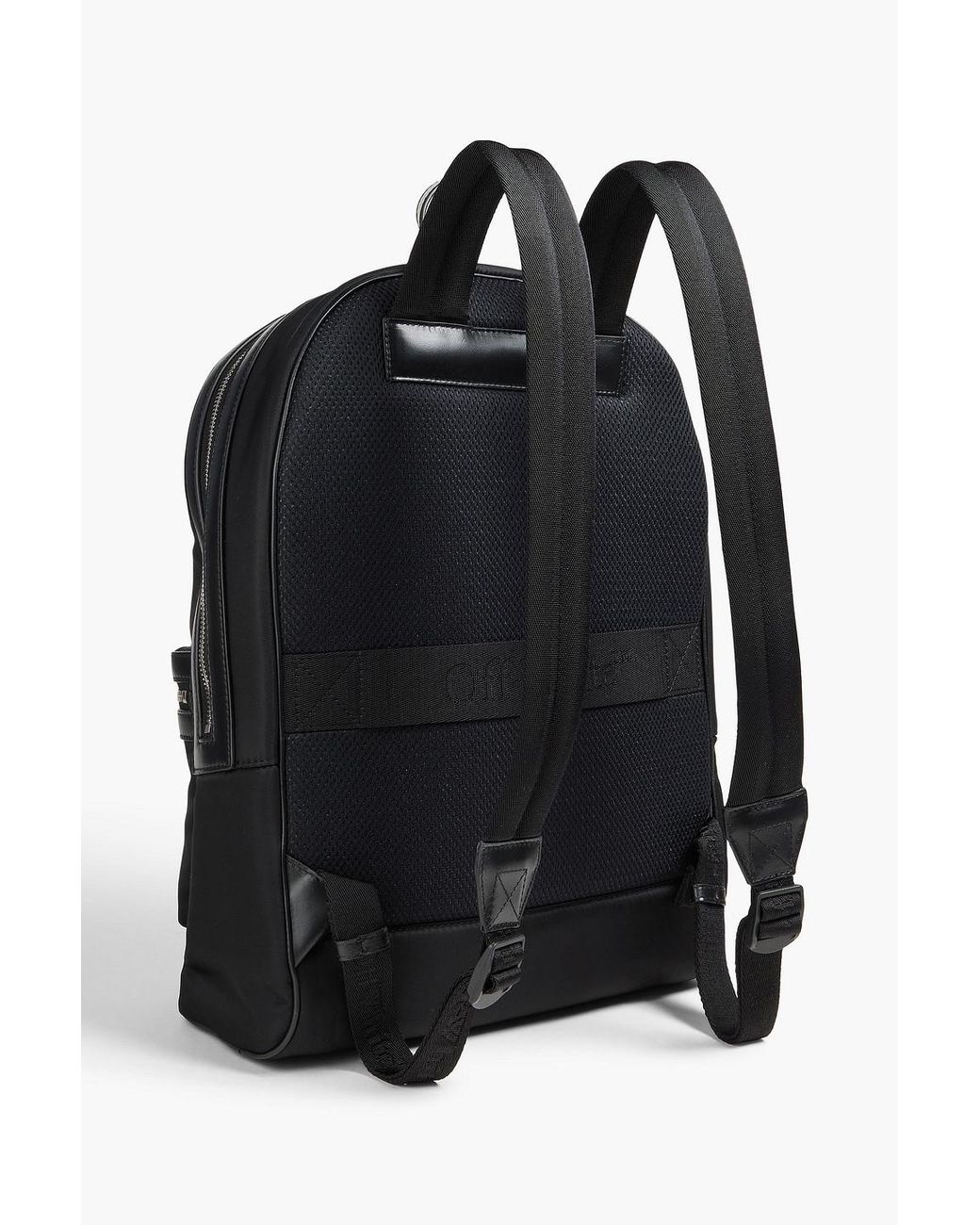 Off-White c/o Virgil Abloh Core Leather-Trimmed Shell Backpack in