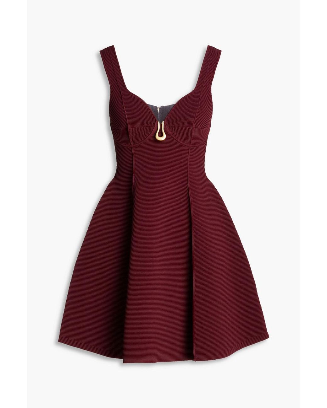 Aje. Cast Embellished Ribbed-knit Mini Dress in Red | Lyst UK