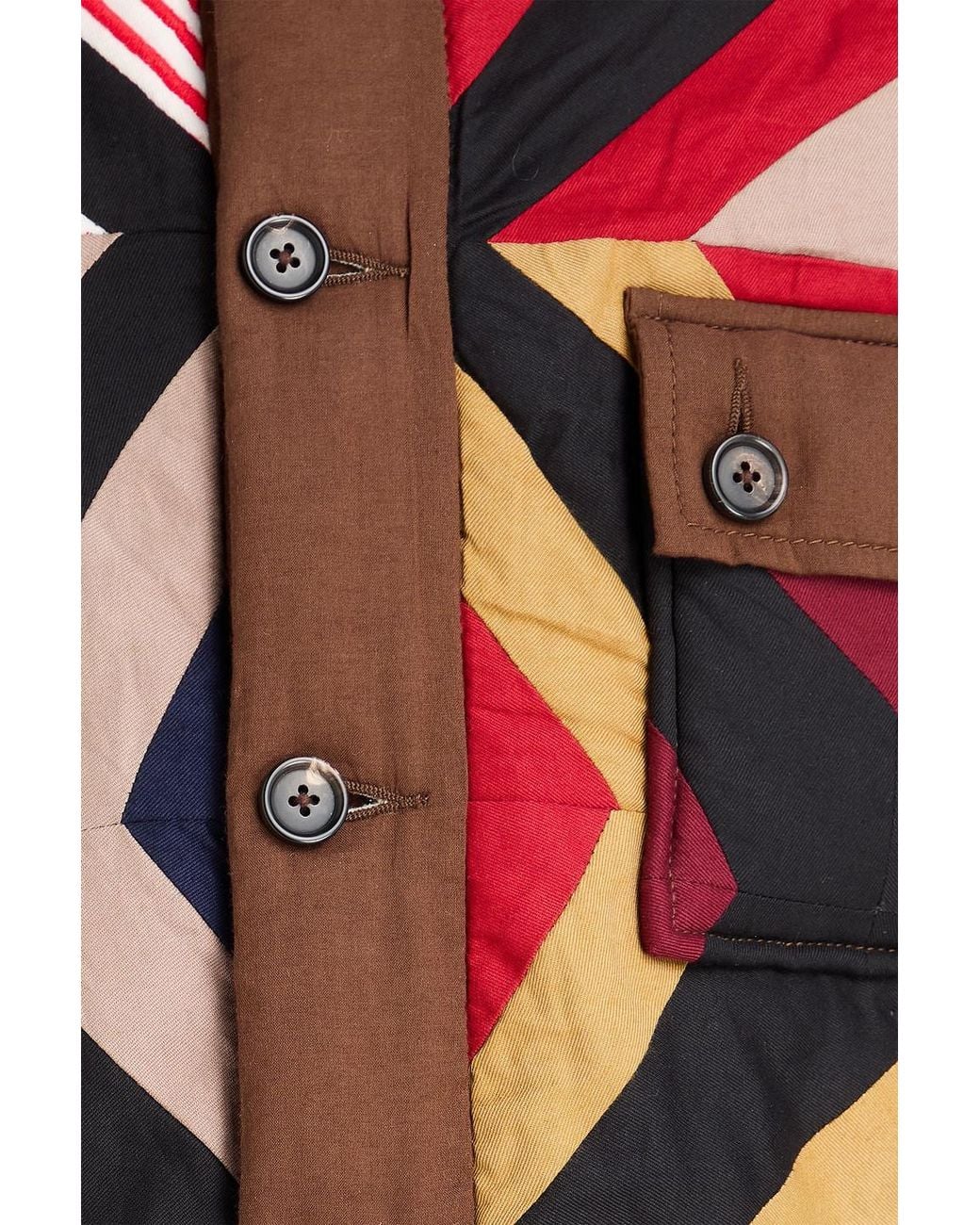 Bode Red Patchwork Cotton Jacket for men