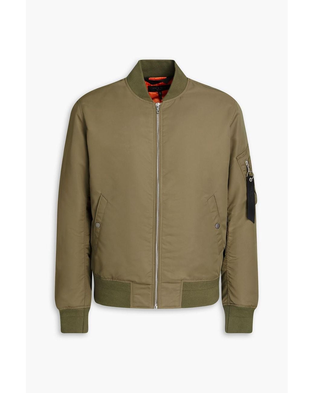 Rag & Bone Green Ston Shell Bomber Jacket for men
