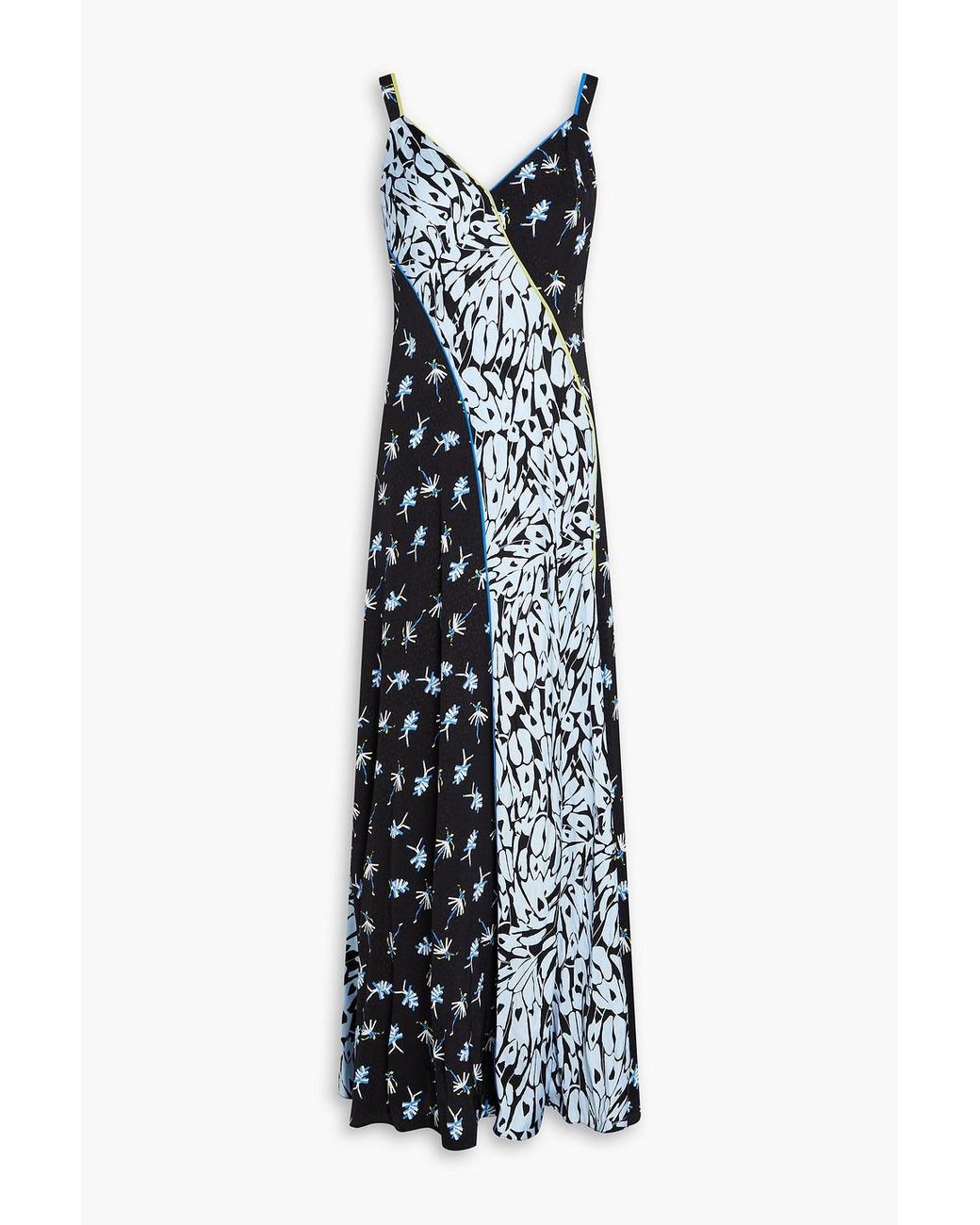 Dvf paneled maxi dress hot sale