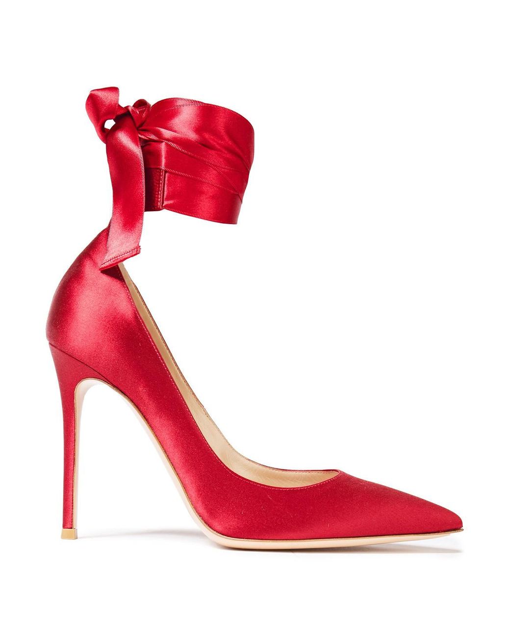 gianvito rossi red suede pumps