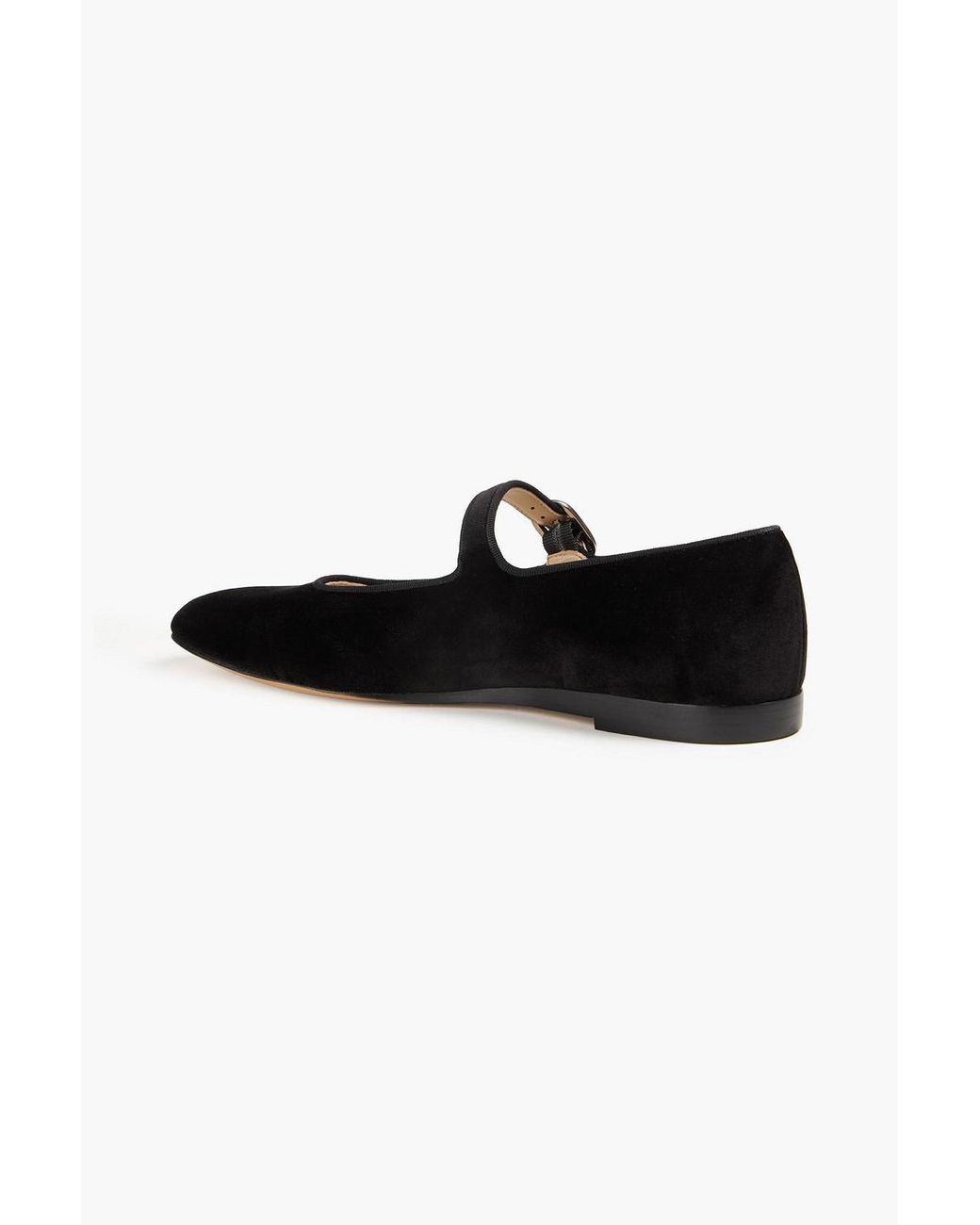 Le Monde Beryl Velvet Mary Jane Flats in Black | Lyst Canada