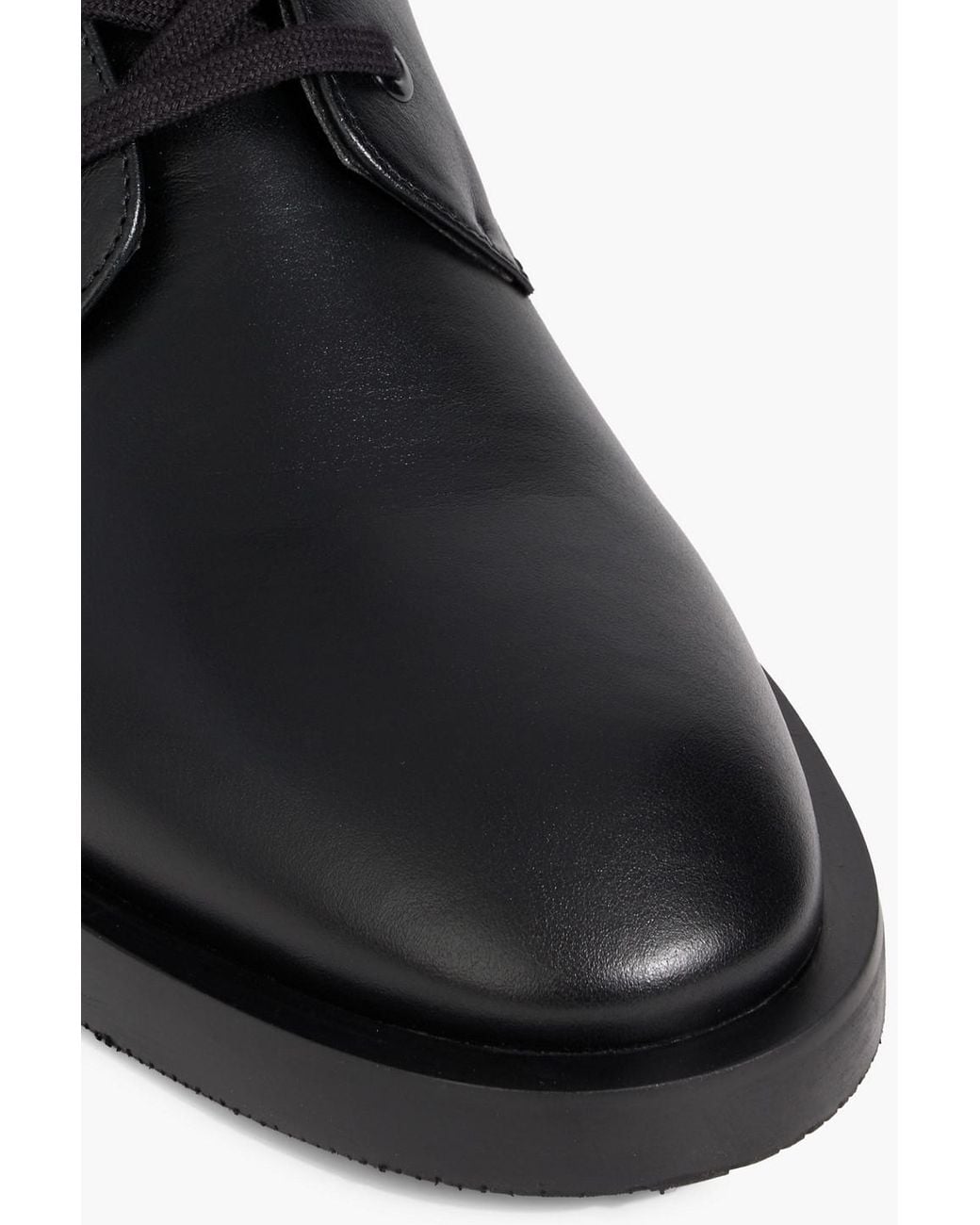 Stuart Weitzman Black Sondra Leather Combat Boots