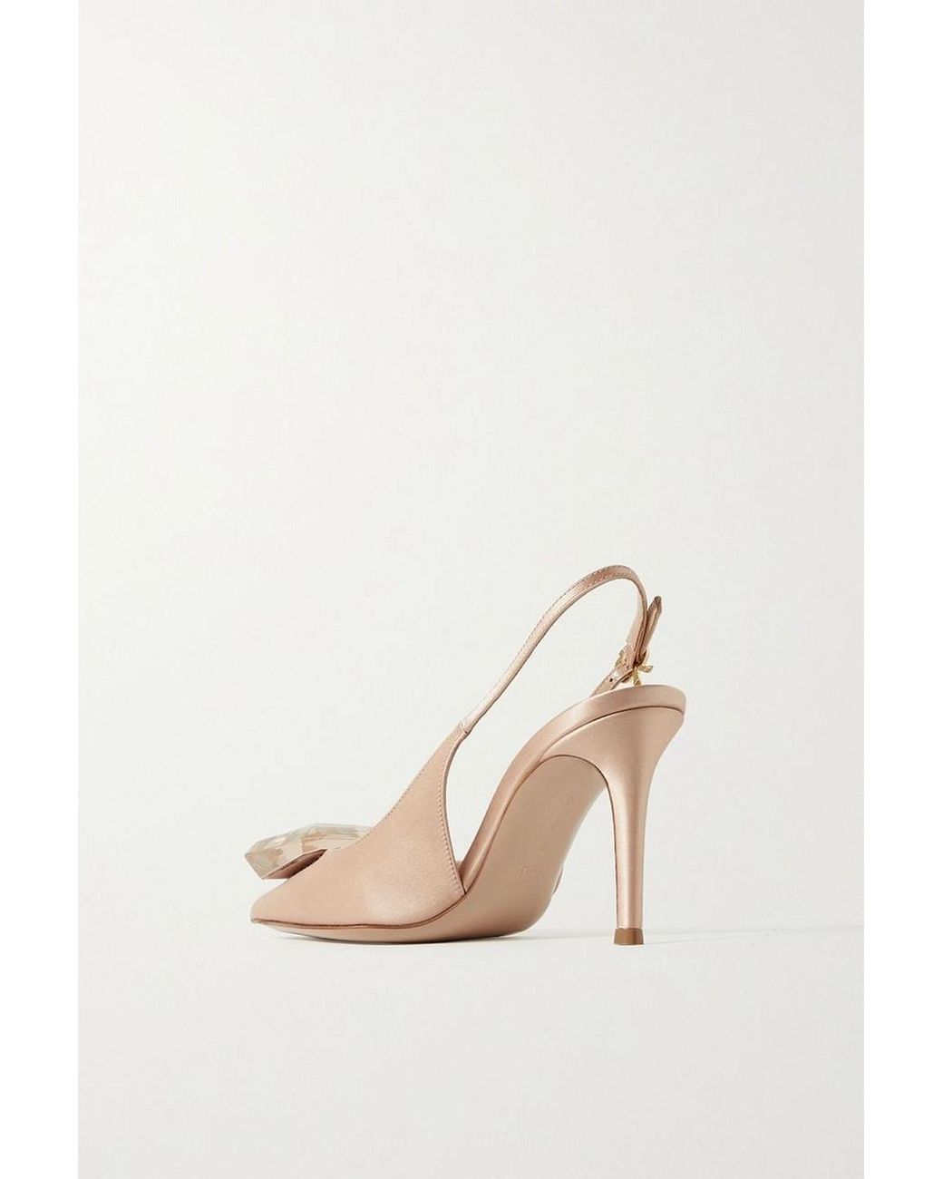 Gianvito Rossi★Jaipur 85 サテン ミュール クリスタル付き Gianvito Rossi Jaipur 85 Crystal-embellished Satin Slingback