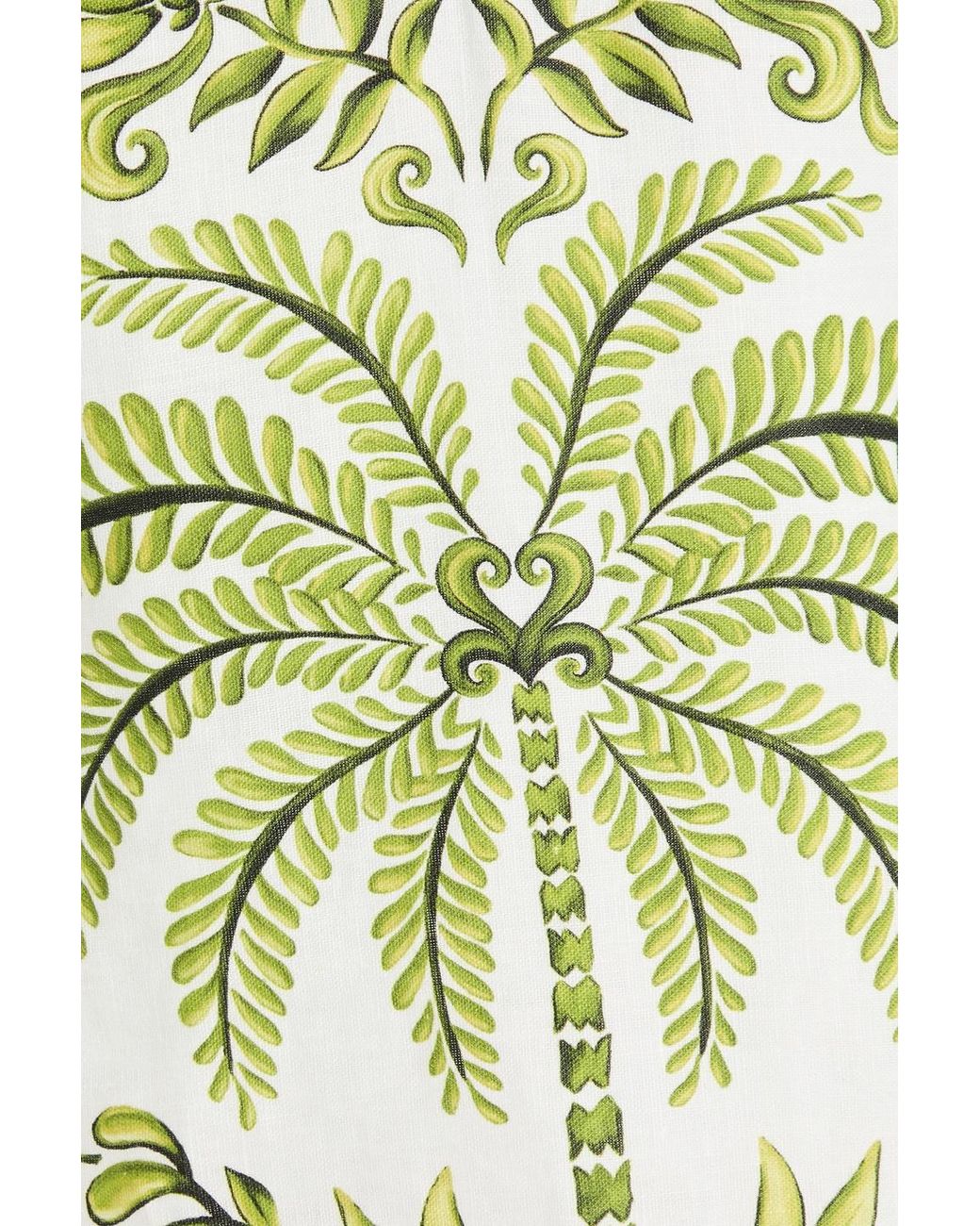 Farm Rio Green Printed Cotton Mini Dress