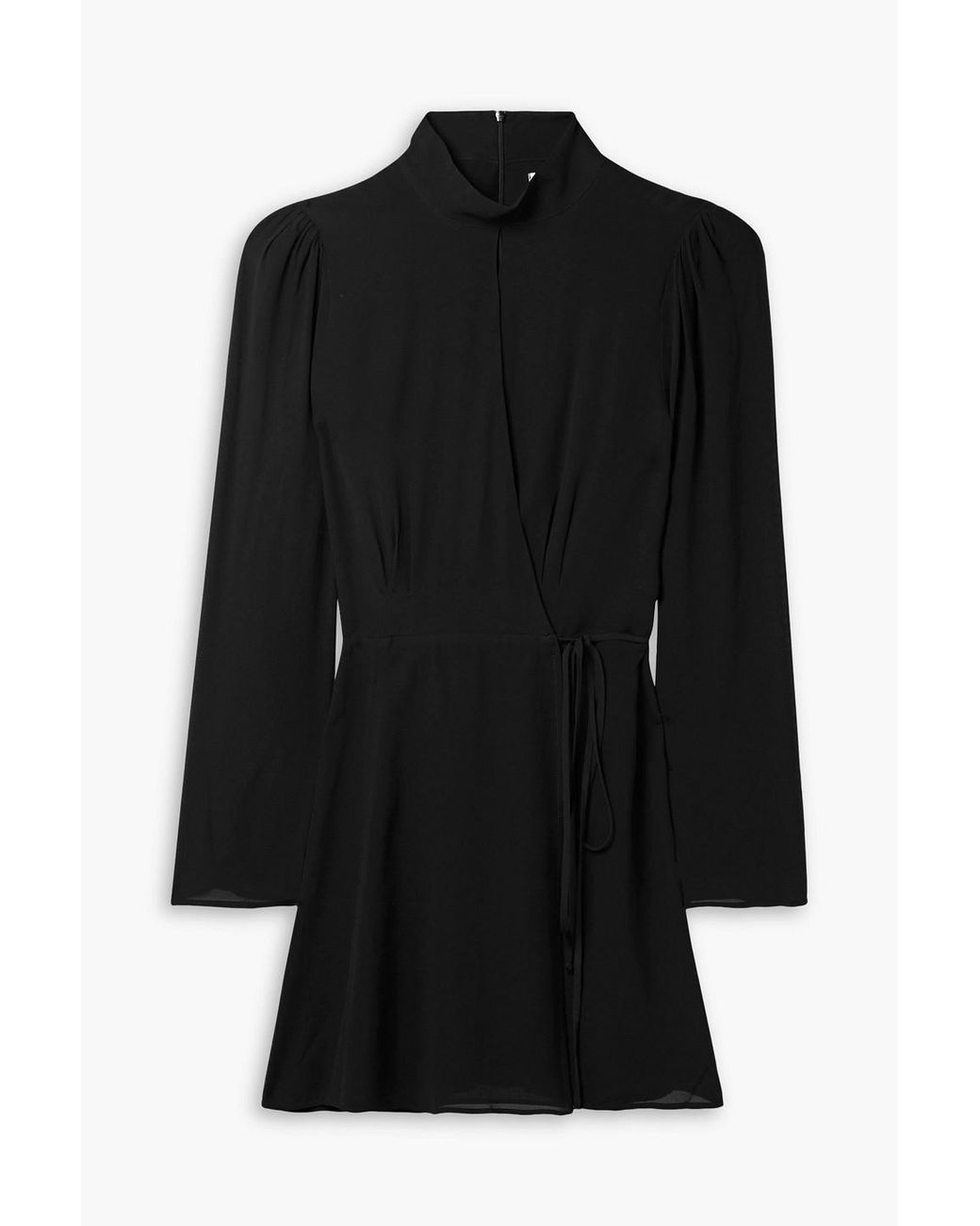 Reformation Ottessa Cutout Georgette Mini Wrap Dress in
