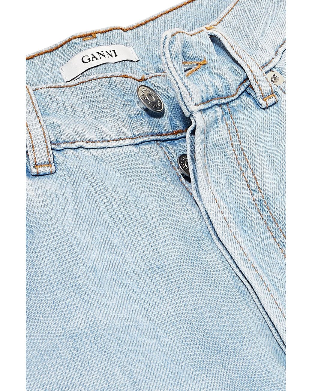 Ganni High-rise Wide-leg Jeans in Blue | Lyst