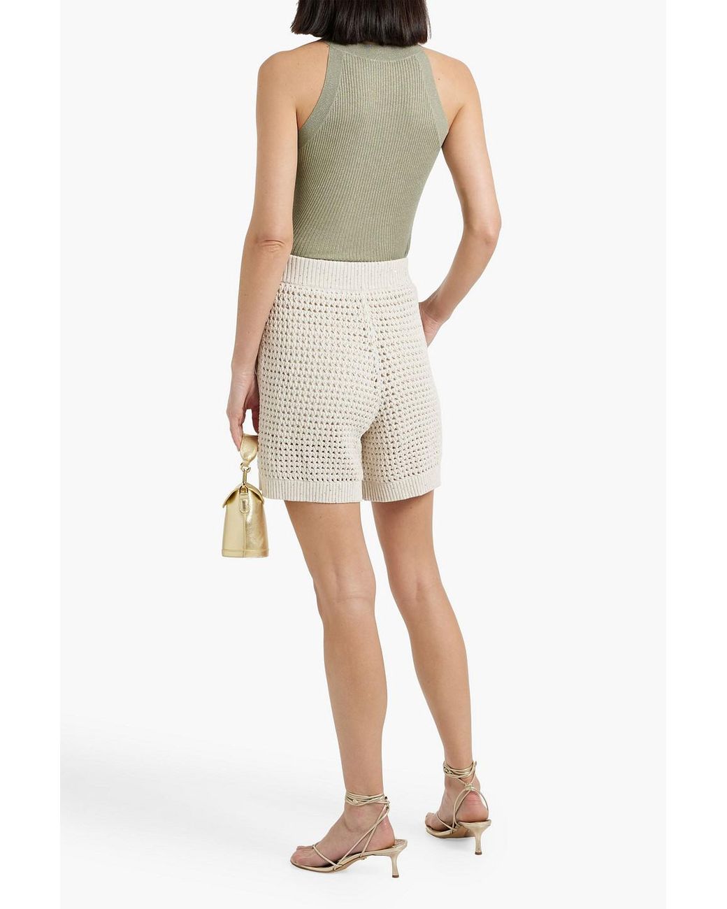 Brunello Cucinelli Sequin-Embellished Open-Knit Cotton-Blend