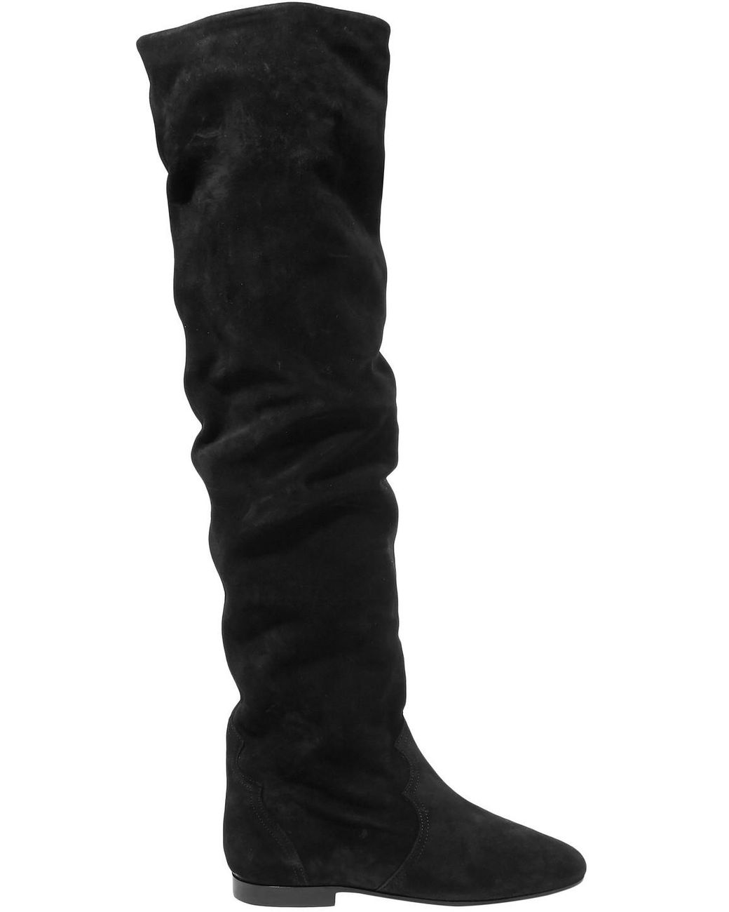 Isabel Marant Ranald Suede Over the knee Boots in Black Lyst Australia