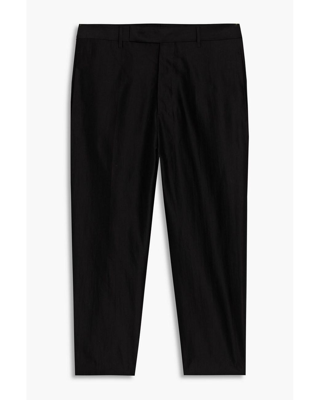 Rick Owens Astaires Slim-fit Cropped Cotton And Silk-blend Crepe Pants ...