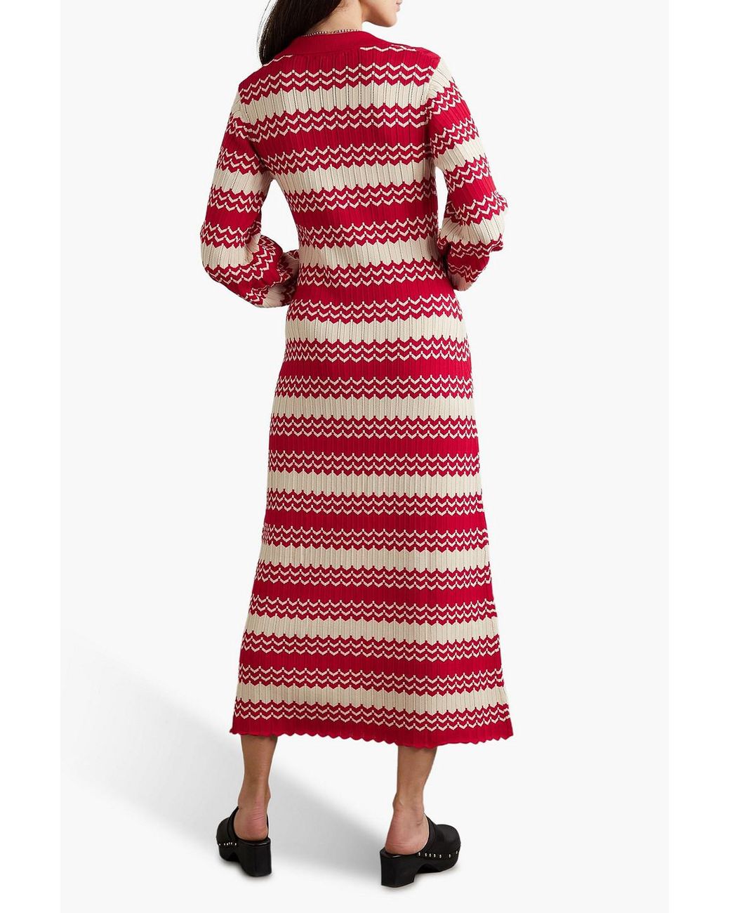 long sleeve black knit midi dress V-NECK KNIT MIDI DRESS & SHRUG SET, Black Large