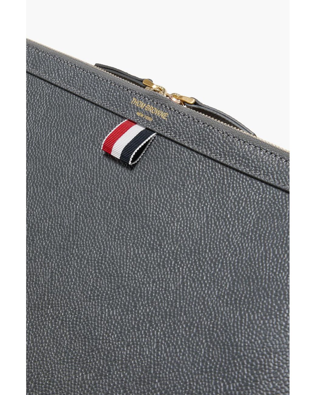 Thom Browne Black Pebbled-leather Backpack for men