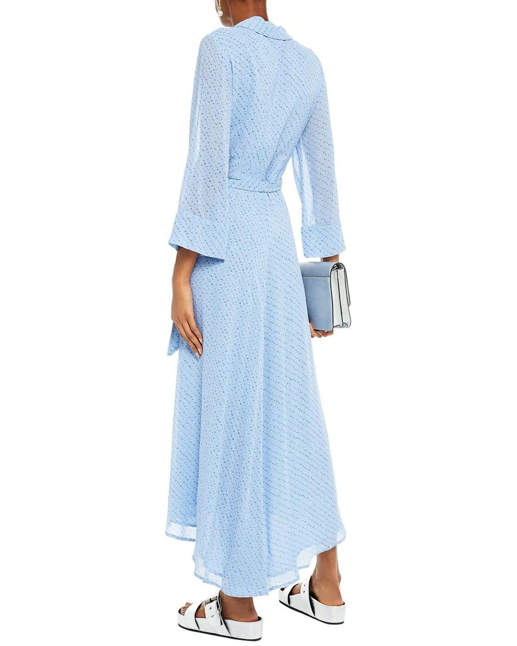 Ganni printed georgette maxi dress outlet