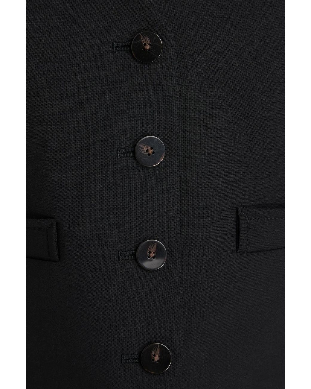 Veronica Beard Black Bennett Wool-Blend Vest