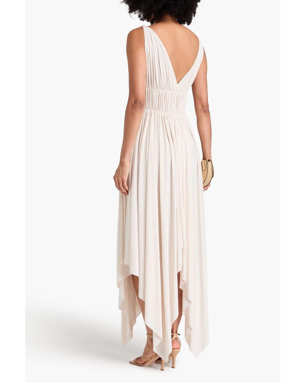 Norma Kamali Goddess Stretch-jersey Maxi Dress in White | Lyst