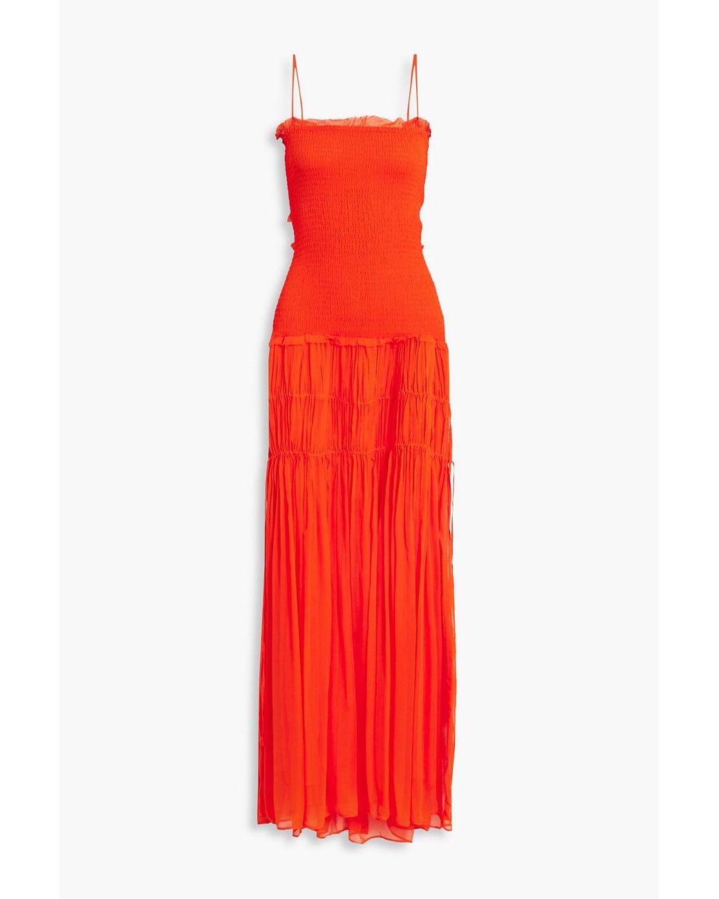 【関税込み】BEC + BRIDGE オレンジ Zariah マキシドレス Bec & Bridge Charlotte Cutout Shirred Georgette Maxi Dress