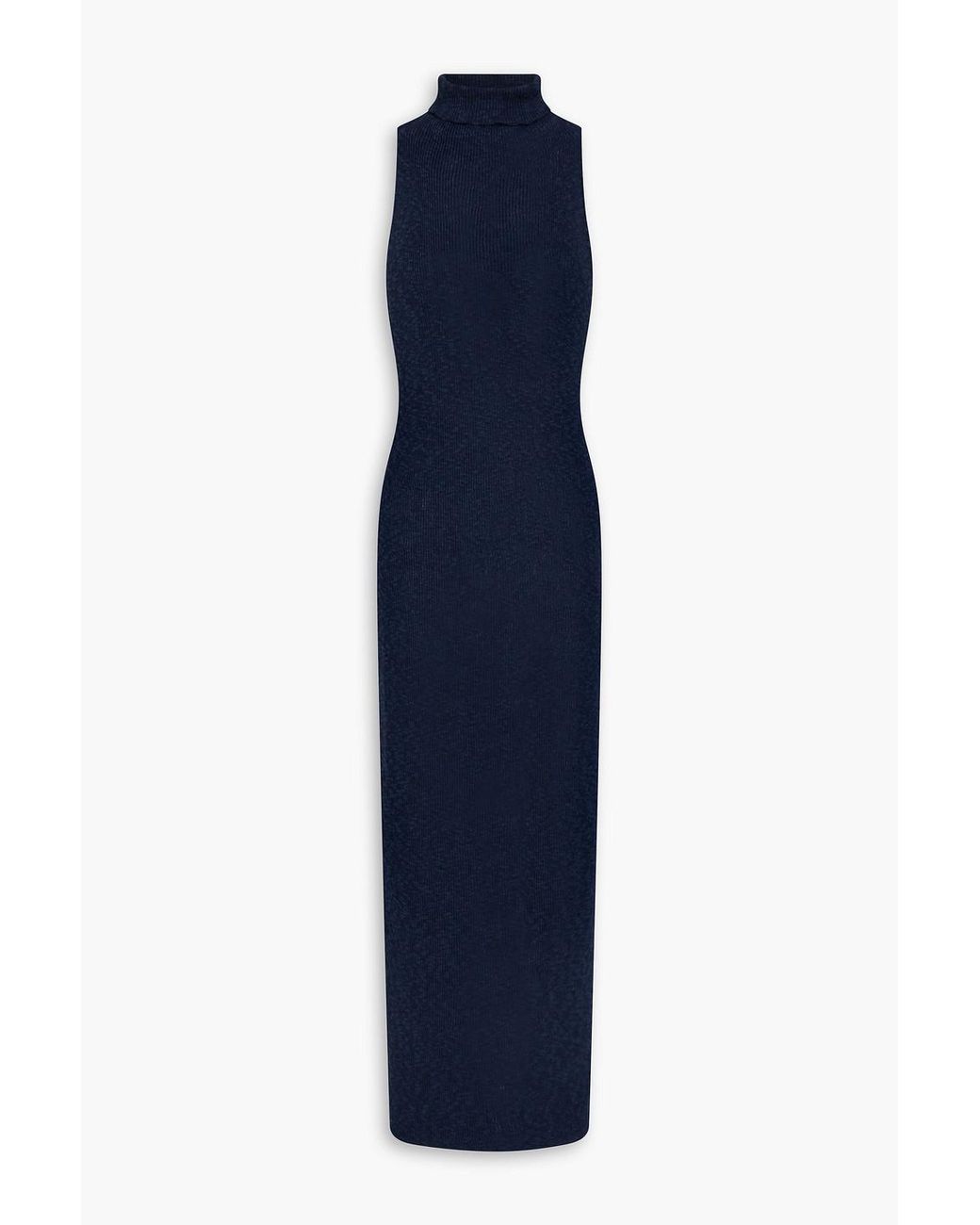 Magda Butrym Ribbed Linen And Cotton-Blend Midi Dress in Blue | Lyst Canada