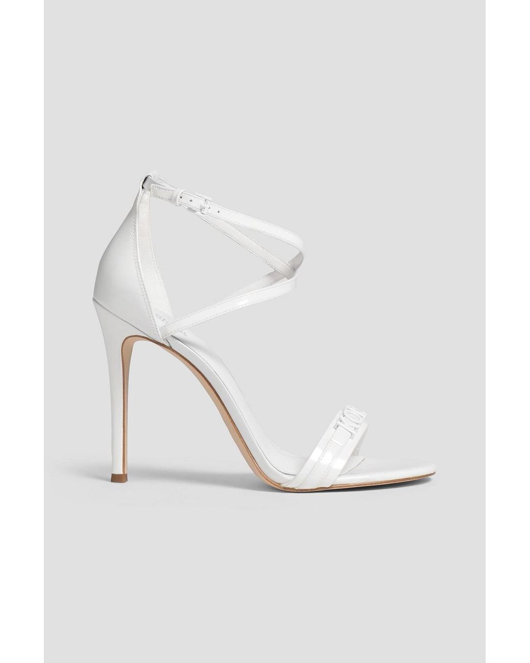MICHAEL Michael Kors Goldie Patent-leather Sandals in White | Lyst Canada