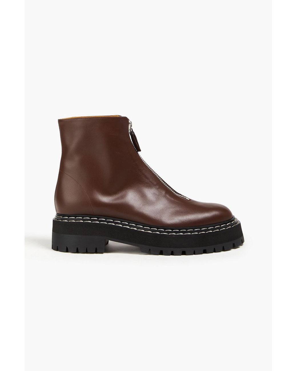 Proenza Schouler Leather Ankle Boots in Brown Lyst UK