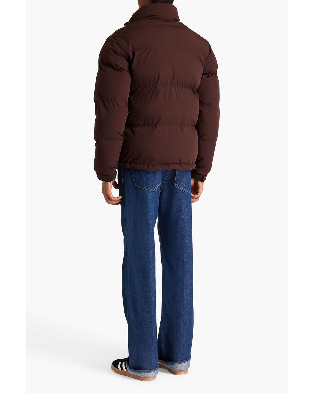 Sandro Brown Quilted Shell Jacket for men