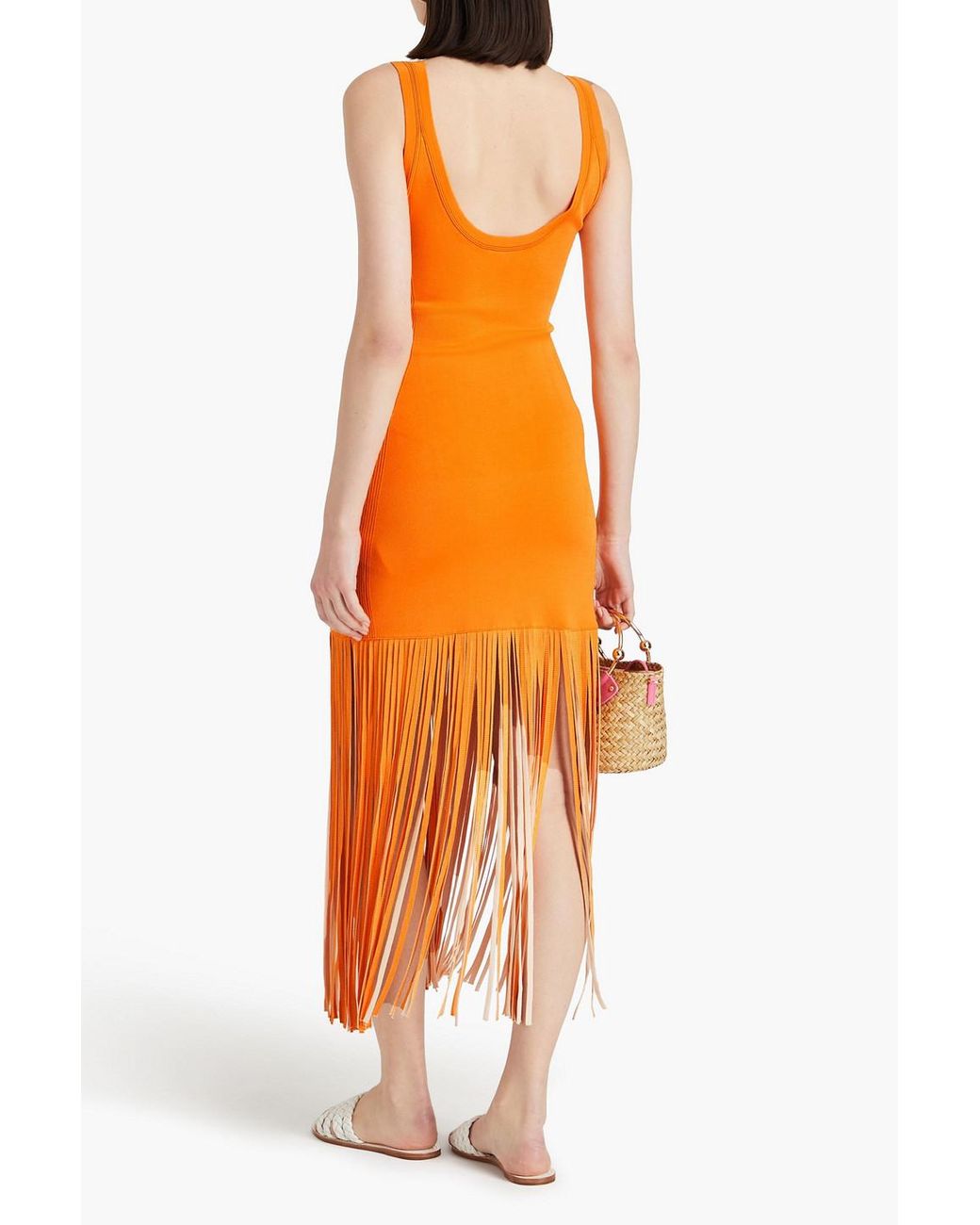 strapless open back dress Jovani Beaded Short Orange Party Dress main image 1
