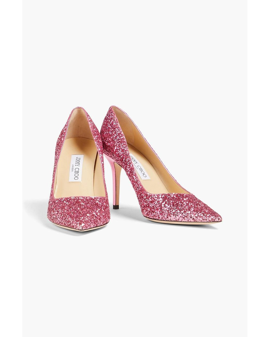 JIMMY CHOO AGNES パウダーピンク エナメル Jimmy Choo Agnes Embellished Leather Pumps in Pink | Lyst UK