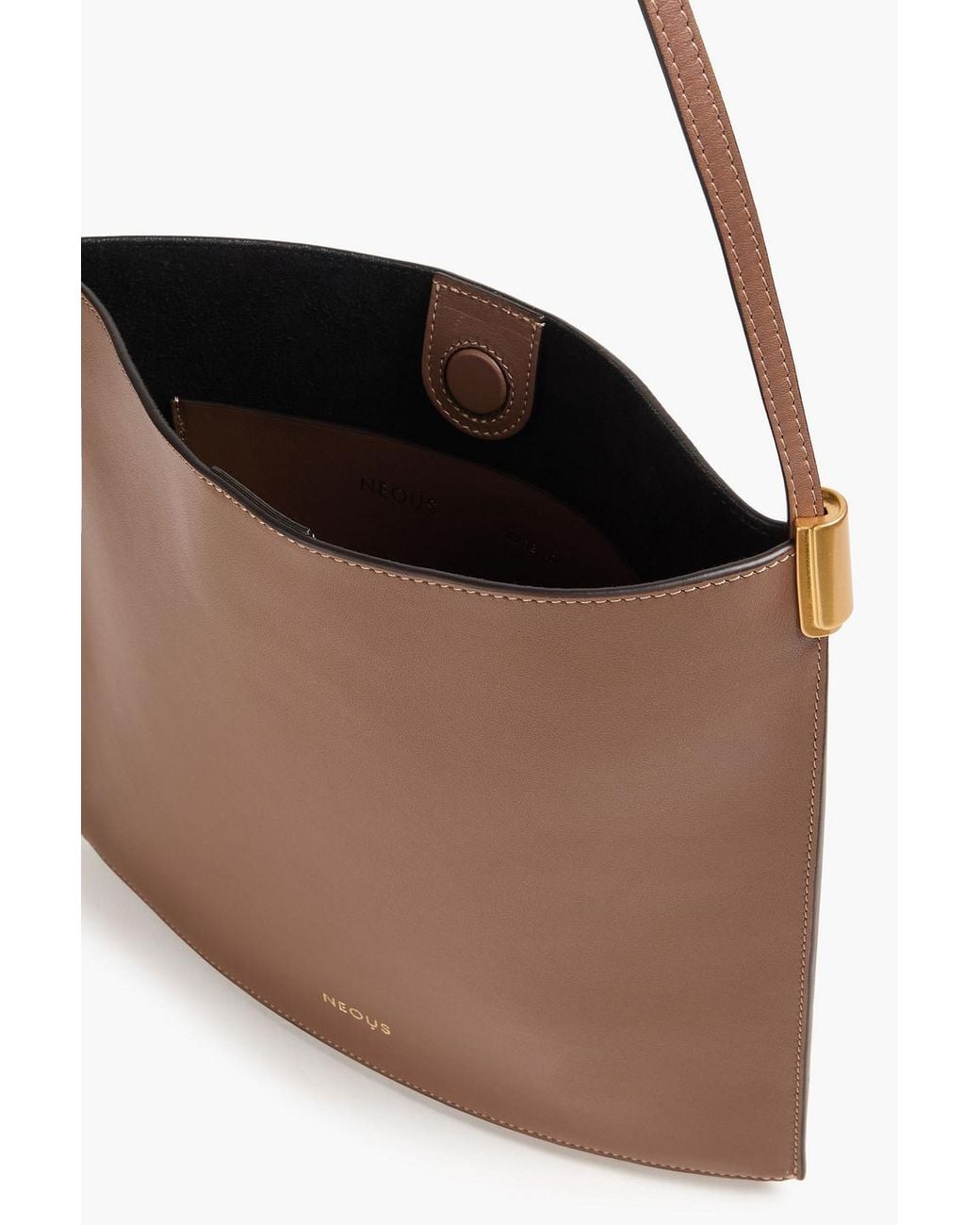 Neous Brown Dora Pebbled-Leather Shoulder Bag