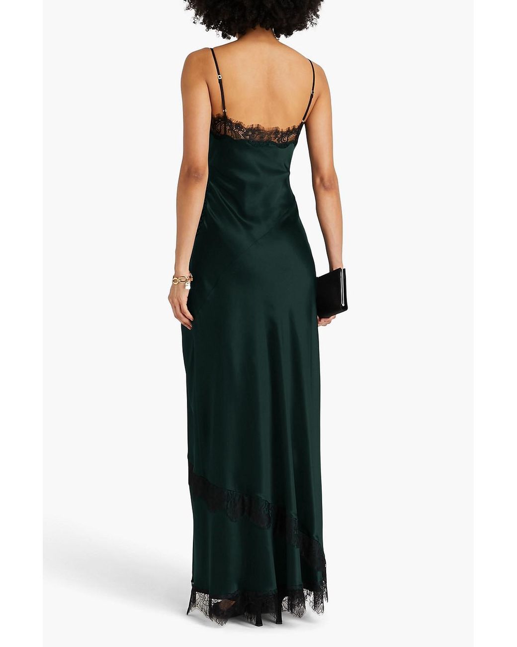 slim fit dress slacks Sexy Dark Green Slip Dress Dark Green / Custom Size