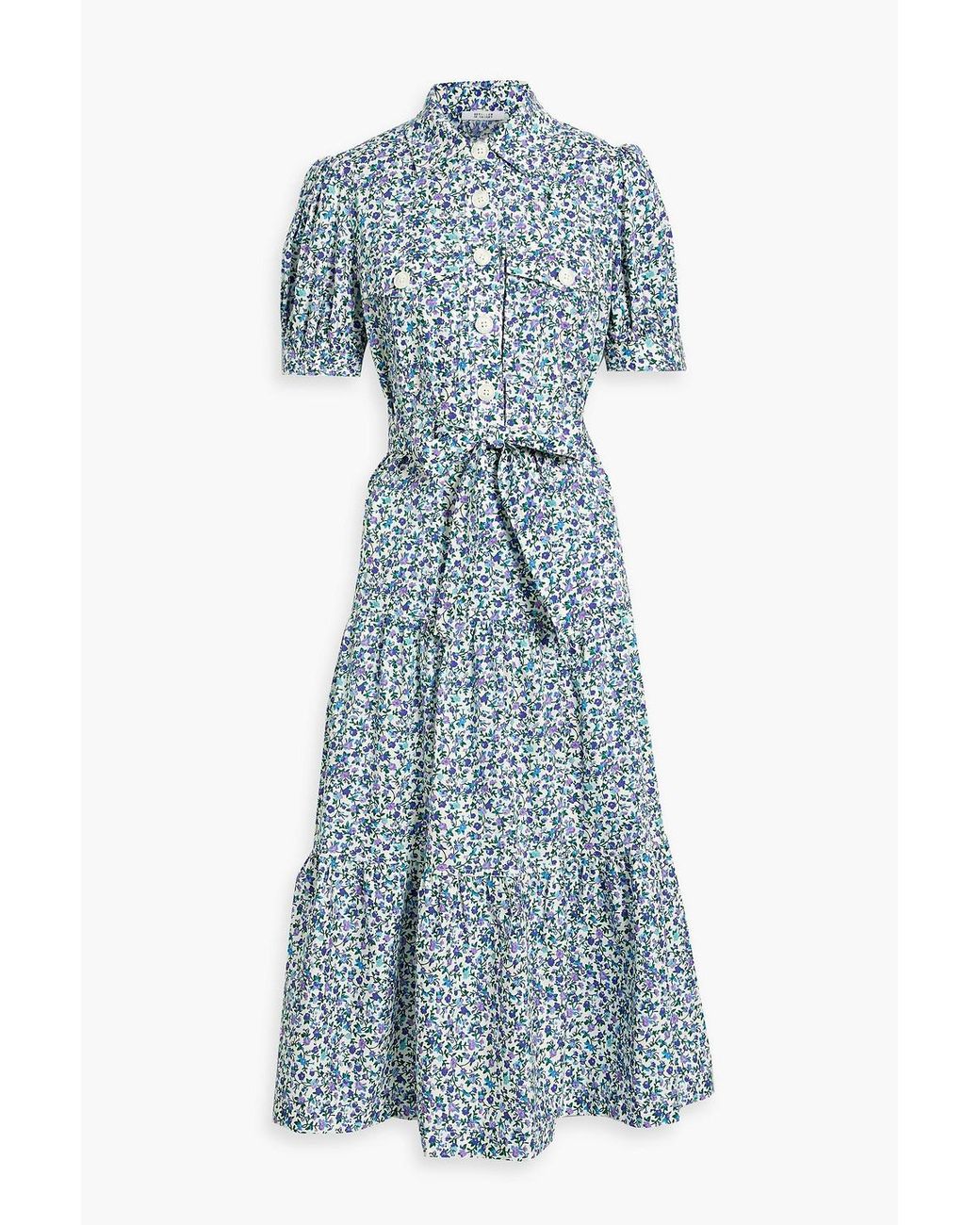 10 Crosby Derek Lam Tiered Floral print Cotton blend Poplin Midi