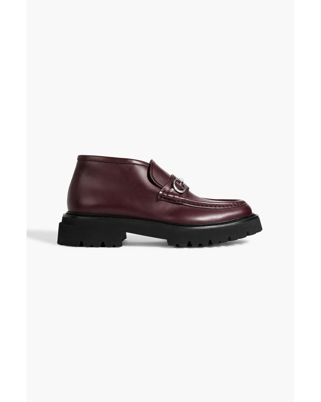Ferragamo Red Gancini Embellished Leather Boots for men