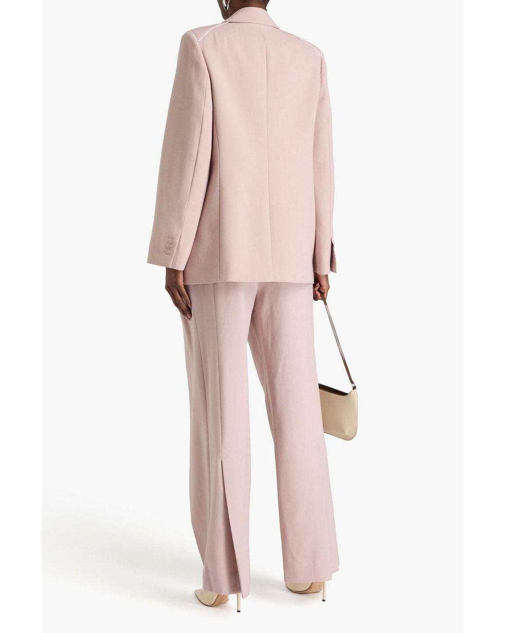Victoria Beckham Pink Layered Crepe Blazer