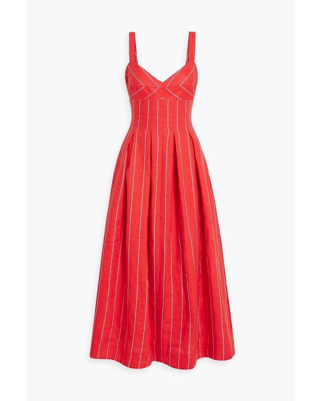 Solena | Pleated Cut-Out Maxi Dress - Red main image 1